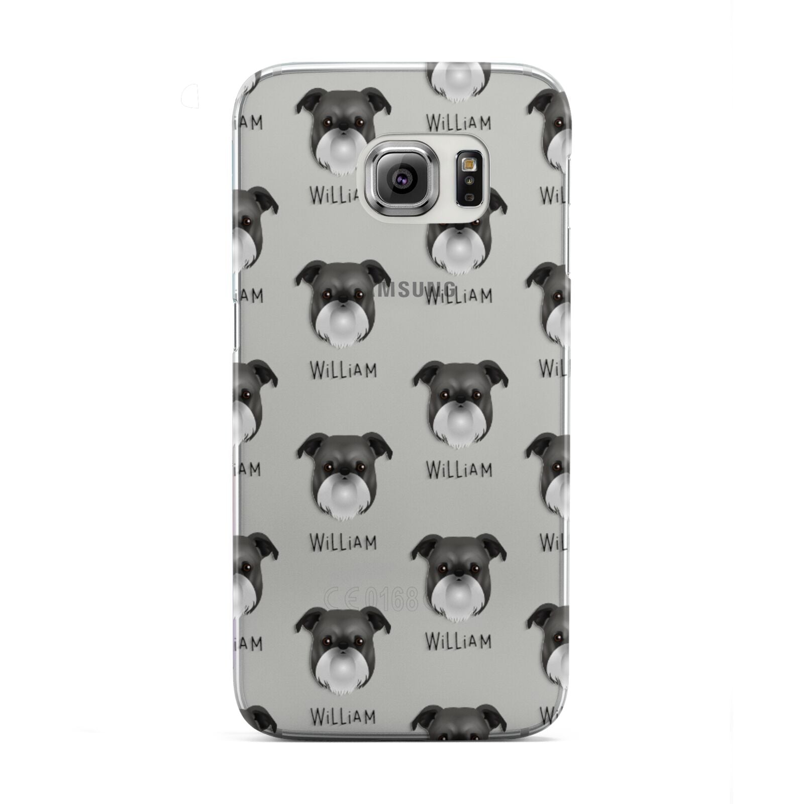 Griffon Bruxellois Icon with Name Samsung Galaxy S6 Edge Case