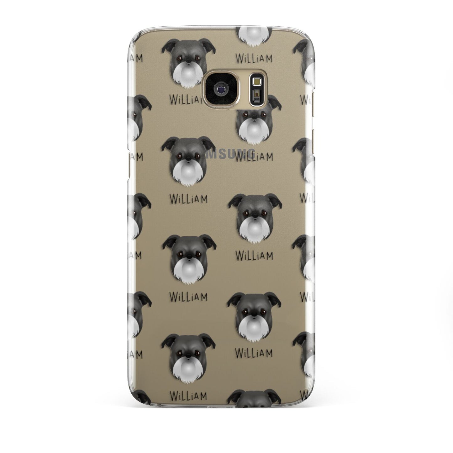 Griffon Bruxellois Icon with Name Samsung Galaxy S7 Edge Case