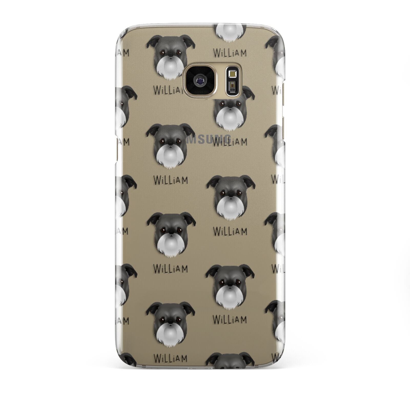 Griffon Bruxellois Icon with Name Samsung Galaxy S7 Edge Case