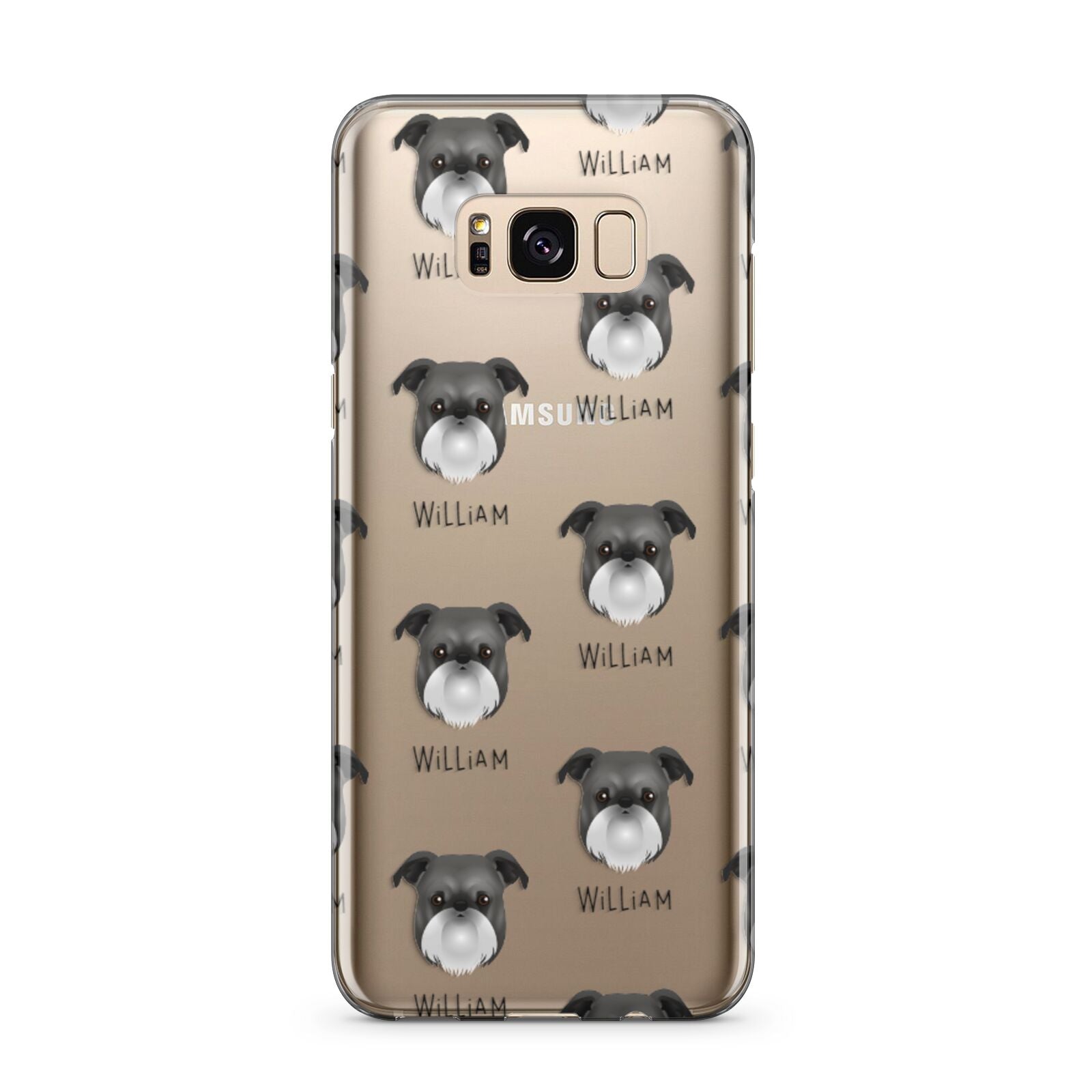 Griffon Bruxellois Icon with Name Samsung Galaxy S8 Plus Case