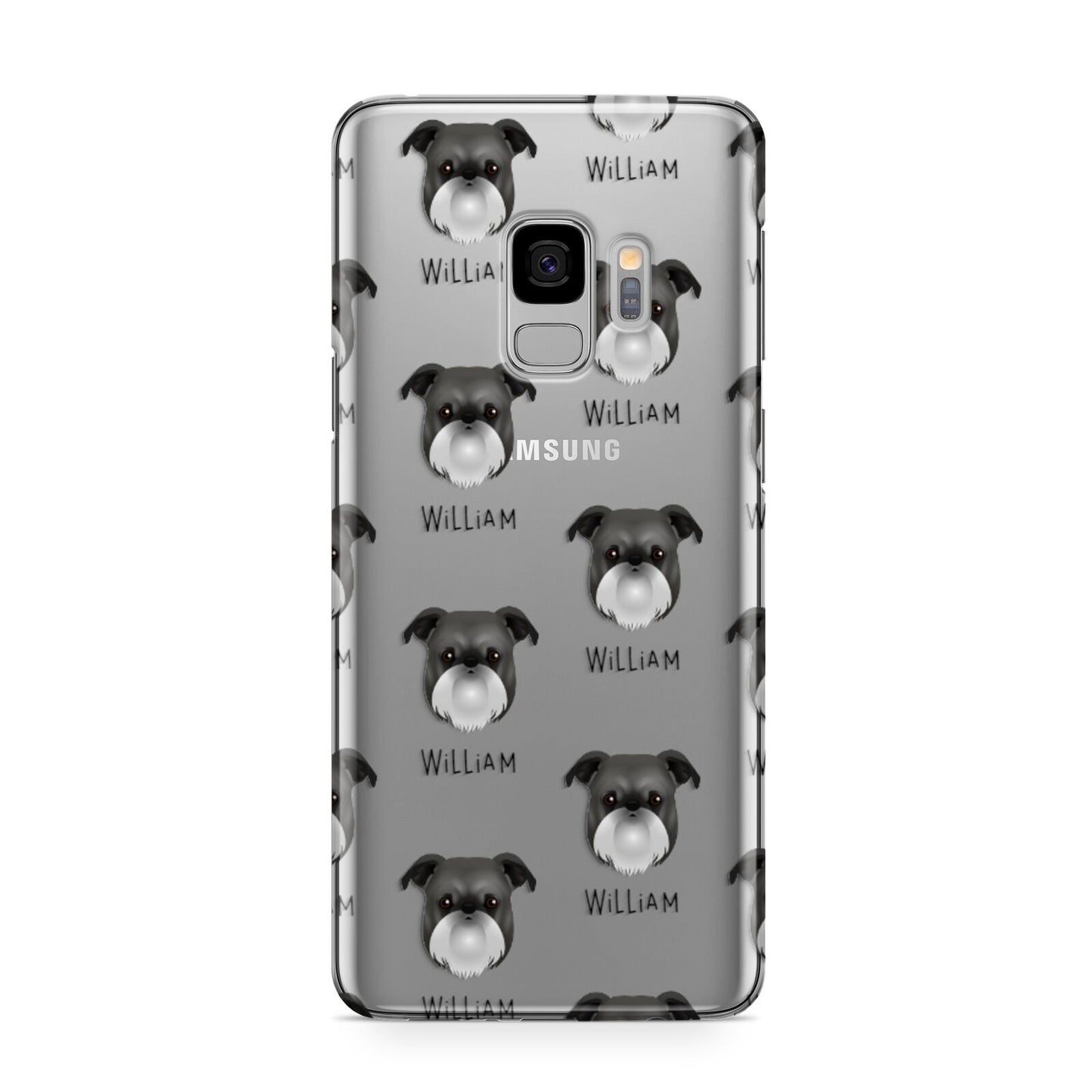 Griffon Bruxellois Icon with Name Samsung Galaxy S9 Case