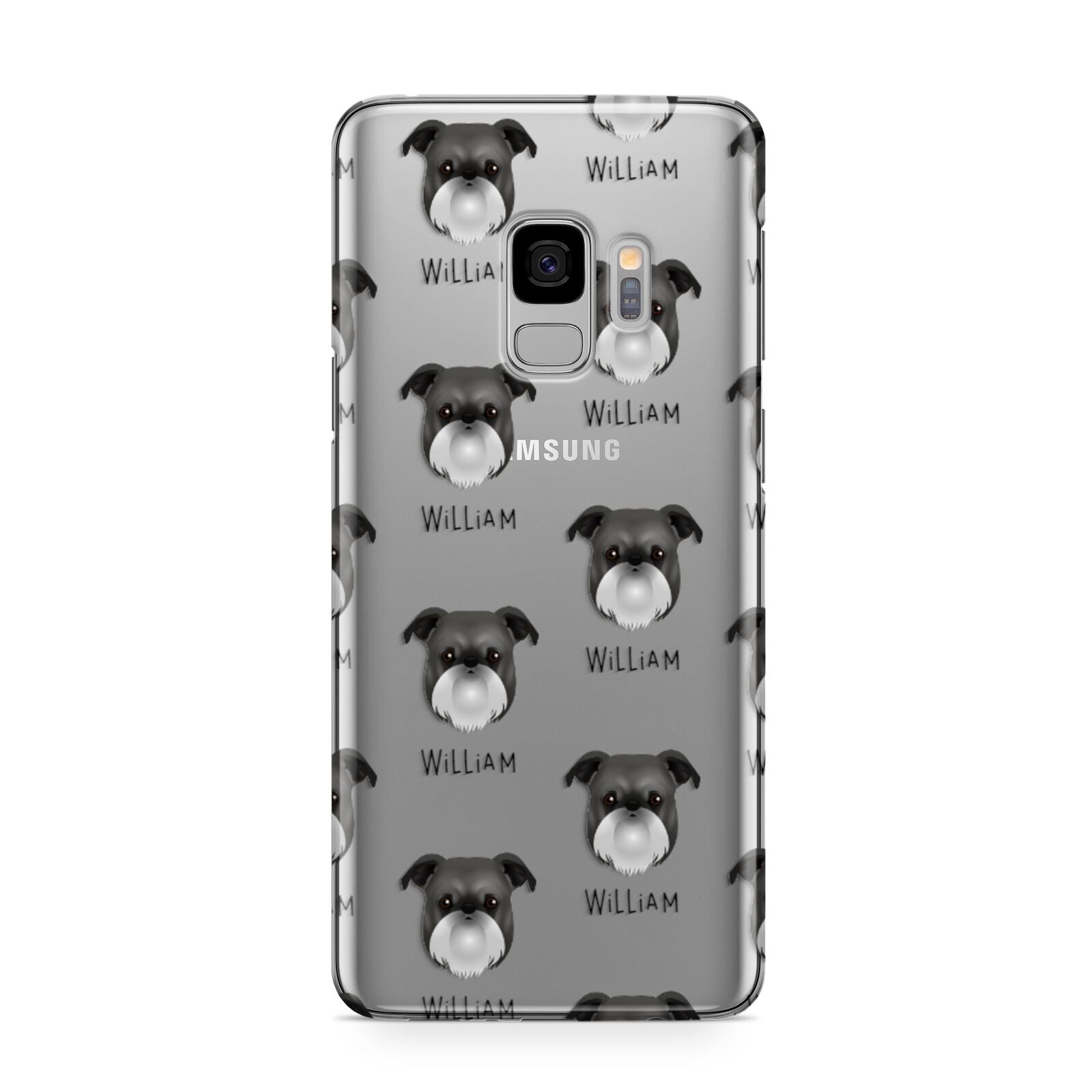 Griffon Bruxellois Icon with Name Samsung Galaxy S9 Case