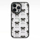 Griffon Bruxellois Icon with Name iPhone 13 Pro Black Impact Case on Silver phone