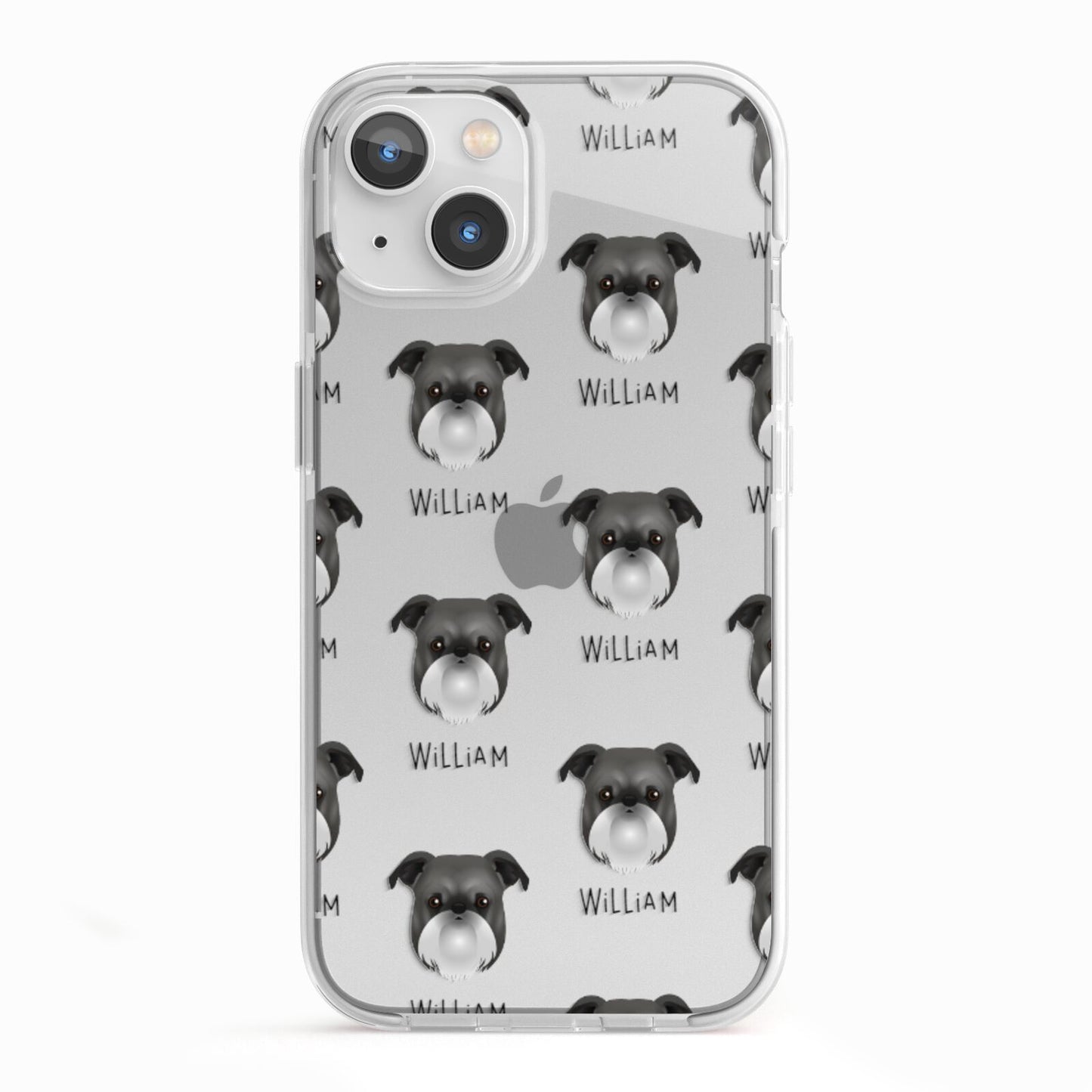 Griffon Bruxellois Icon with Name iPhone 13 TPU Impact Case with White Edges