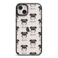 Griffon Bruxellois Icon with Name iPhone 14 Plus Black Impact Case on Silver phone