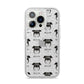 Griffon Bruxellois Icon with Name iPhone 14 Pro Glitter Tough Case Silver