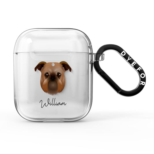 Griffon Bruxellois Personalised AirPods Clear Case