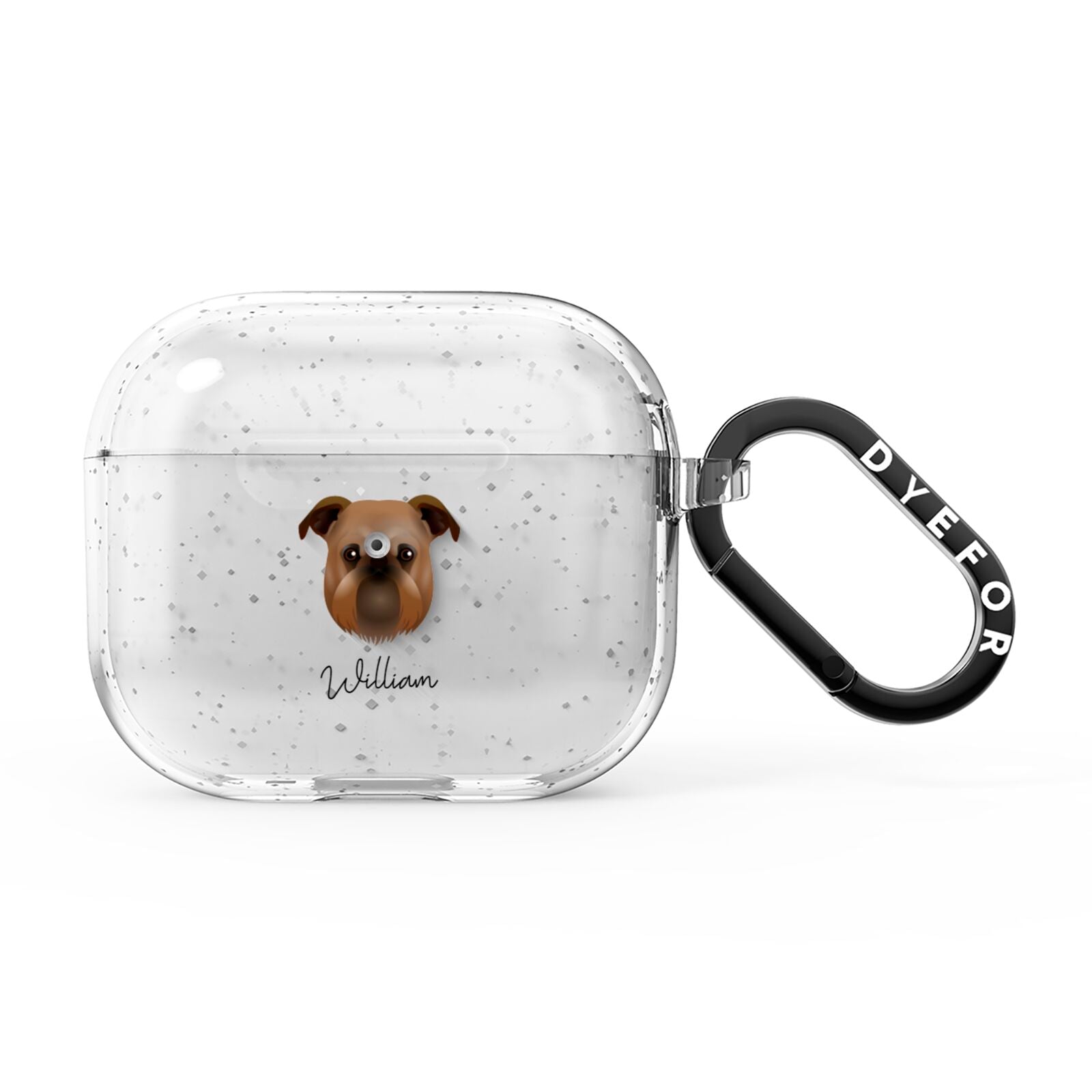 Griffon Bruxellois Personalised AirPods Glitter Case 3rd Gen