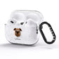 Griffon Bruxellois Personalised AirPods Pro Glitter Case Side Image