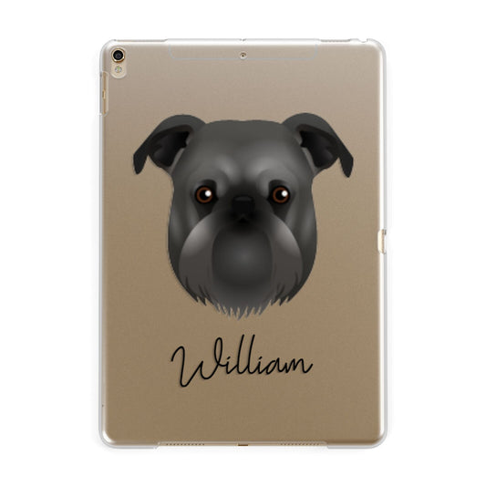 Griffon Bruxellois Personalised Apple iPad Gold Case