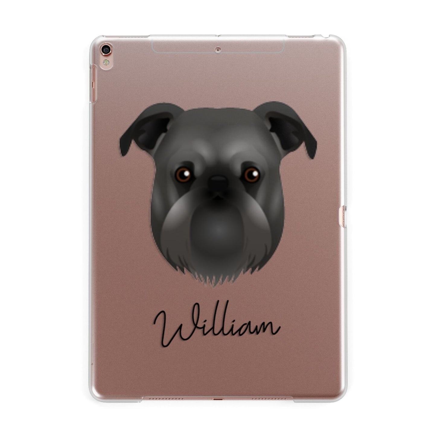 Griffon Bruxellois Personalised Apple iPad Rose Gold Case