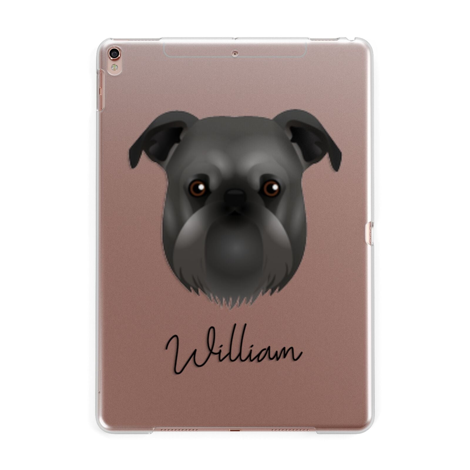 Griffon Bruxellois Personalised Apple iPad Rose Gold Case