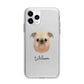 Griffon Bruxellois Personalised Apple iPhone 11 Pro Max in Silver with Bumper Case