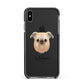 Griffon Bruxellois Personalised Apple iPhone Xs Max Impact Case Black Edge on Black Phone