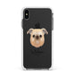 Griffon Bruxellois Personalised Apple iPhone Xs Max Impact Case White Edge on Black Phone