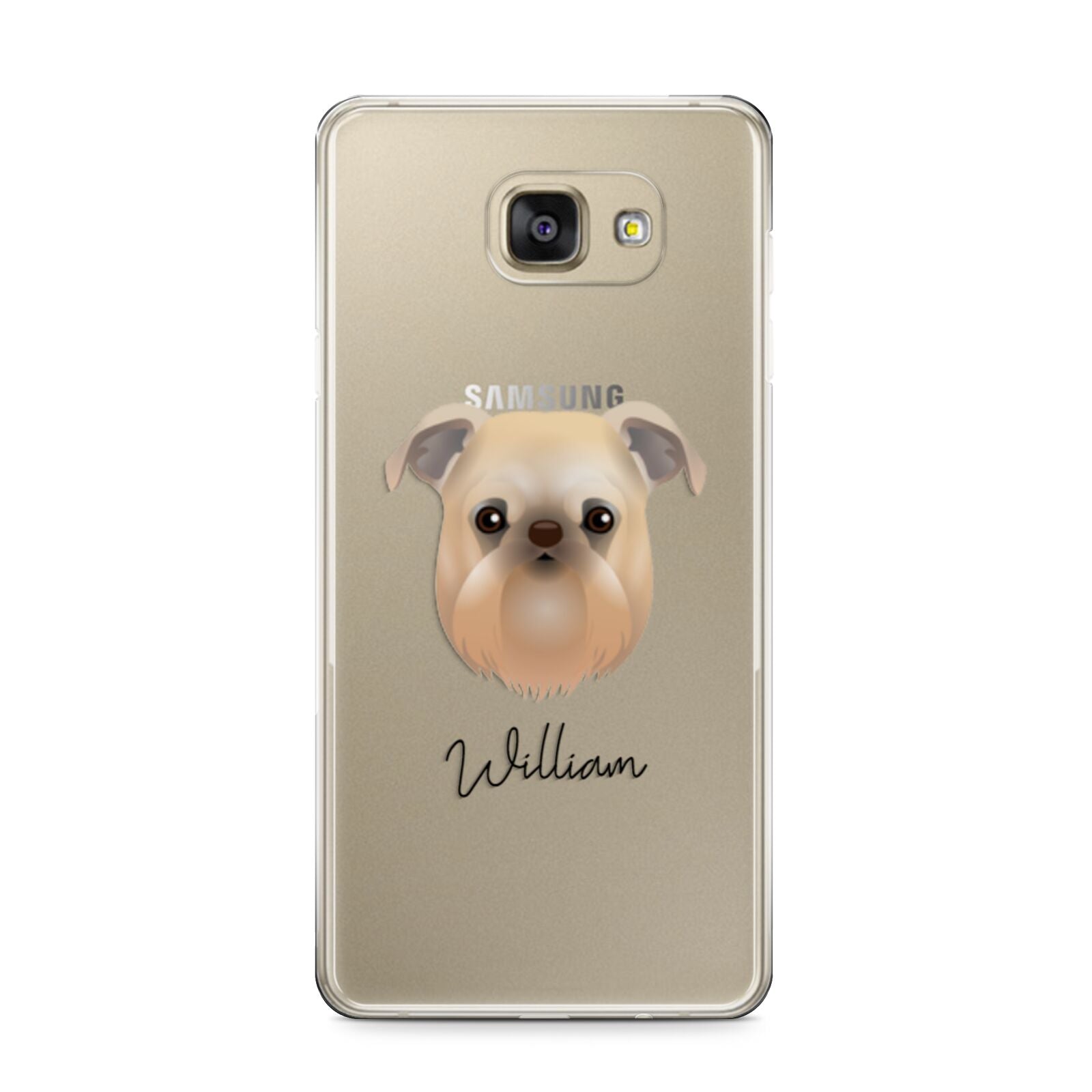 Griffon Bruxellois Personalised Samsung Galaxy A9 2016 Case on gold phone