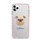 Griffon Bruxellois Personalised iPhone 11 Pro Max Impact Pink Edge Case