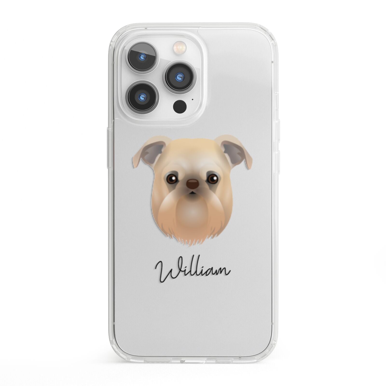 Griffon Bruxellois Personalised iPhone 13 Pro Clear Bumper Case