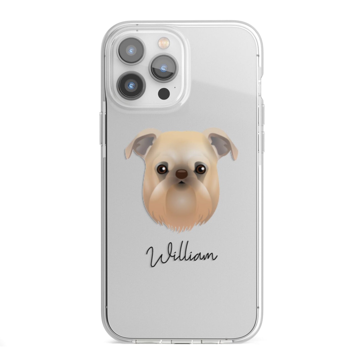 Griffon Bruxellois Personalised iPhone 13 Pro Max TPU Impact Case with White Edges