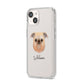Griffon Bruxellois Personalised iPhone 14 Clear Tough Case Starlight Angled Image