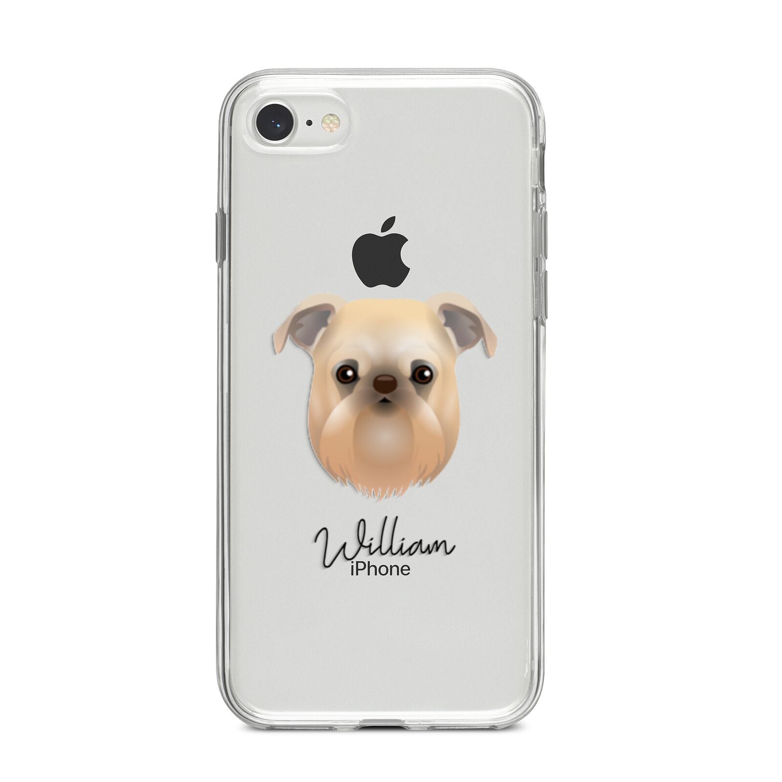 Griffon Bruxellois Personalised iPhone 8 Bumper Case on Silver iPhone