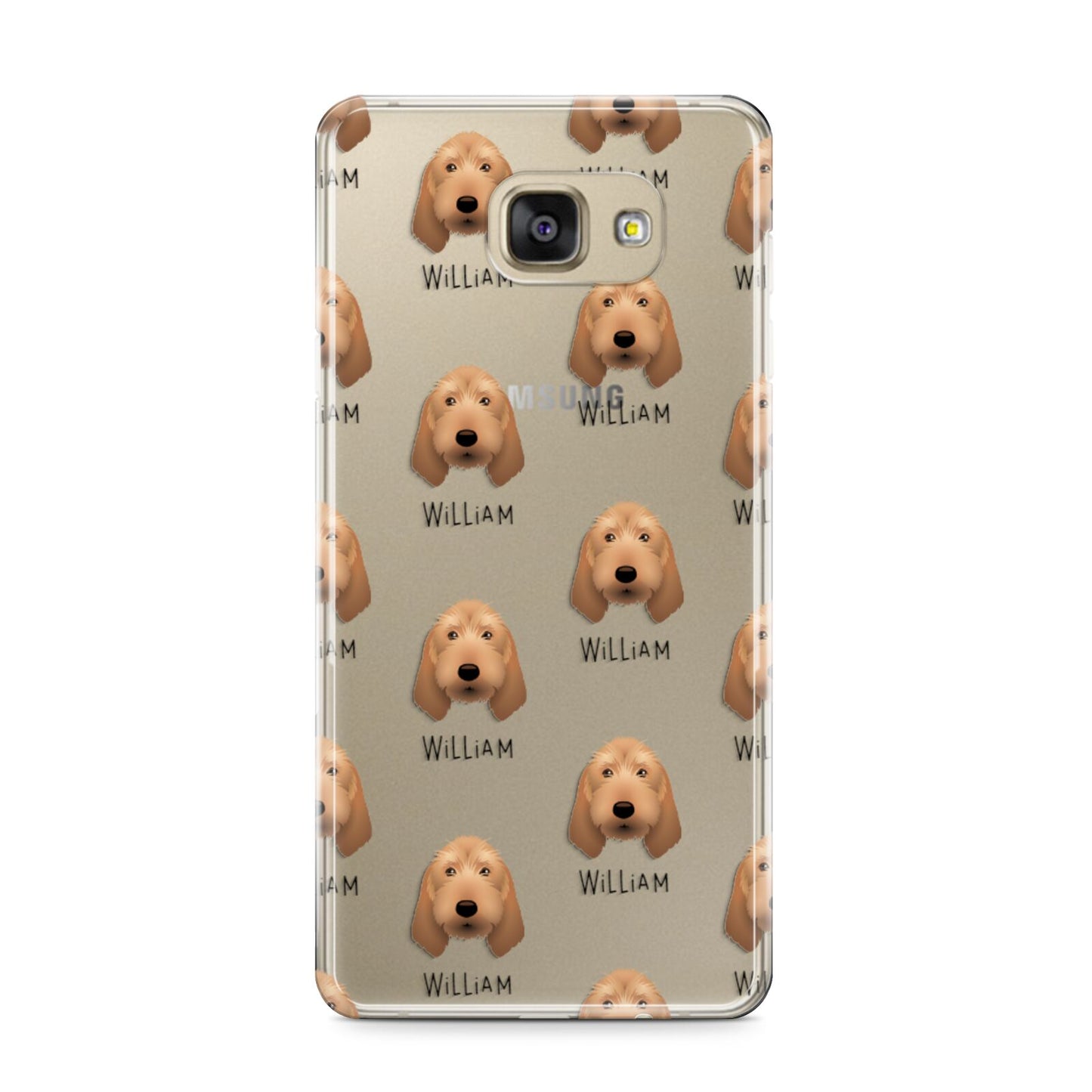 Griffon Fauve De Bretagne Icon with Name Samsung Galaxy A9 2016 Case on gold phone