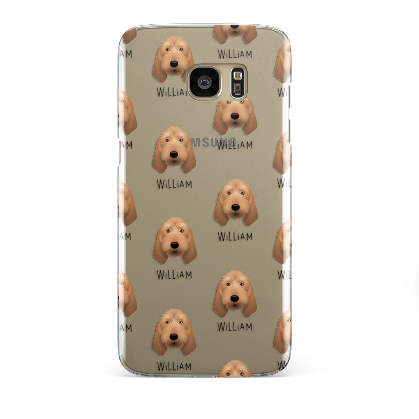 Griffon Fauve De Bretagne Icon with Name Samsung Galaxy S7 Edge Case