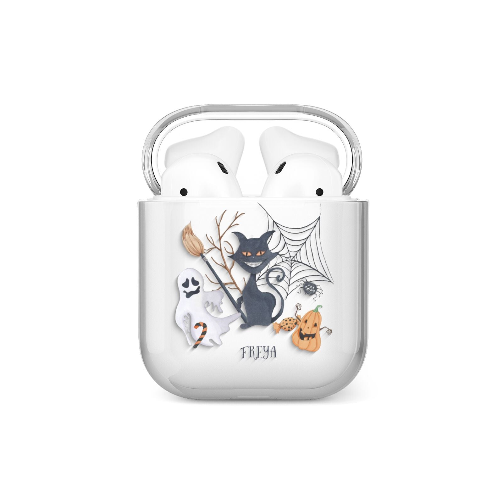 Grinning Cat Halloween AirPods Case