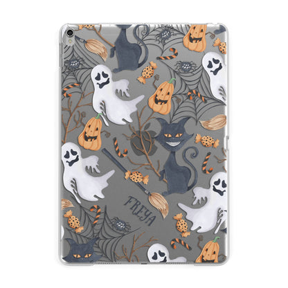 Grinning Cat Halloween Apple iPad Silver Case