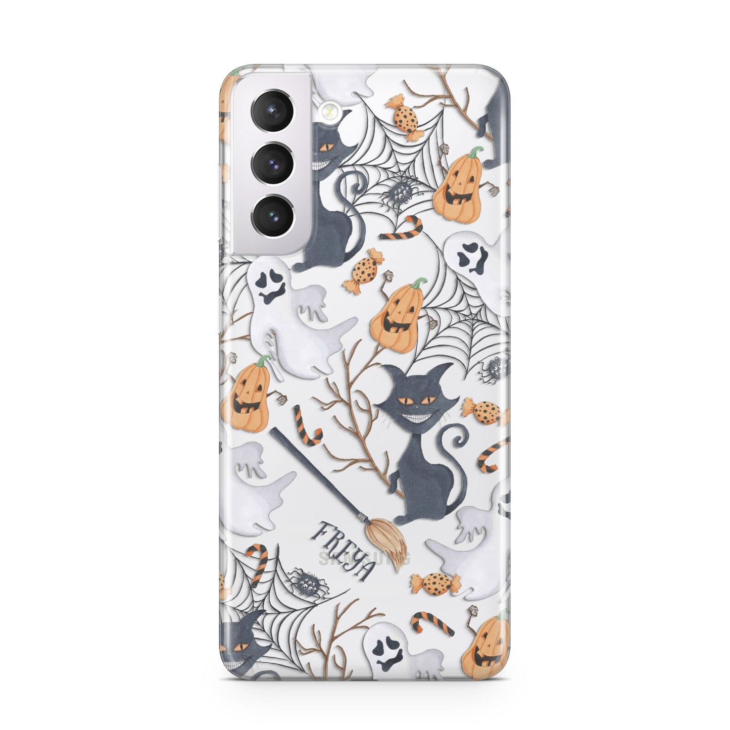 Grinning Cat Halloween Samsung S21 Case