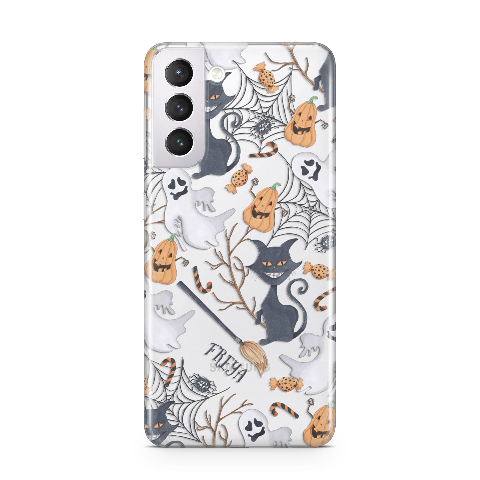 Grinning Cat Halloween Samsung S21 Case