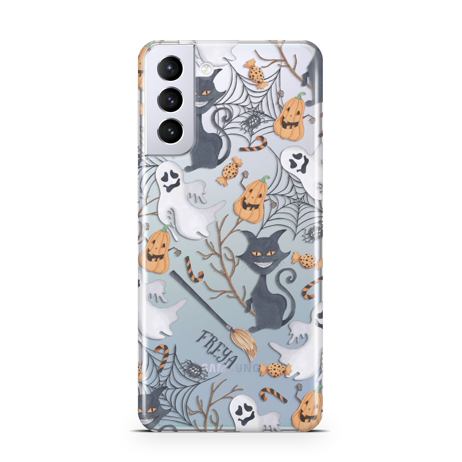 Grinning Cat Halloween Samsung S21 Plus Case