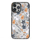 Grinning Cat Halloween iPhone 13 Pro Max Black Impact Case on Silver phone