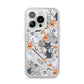 Grinning Cat Halloween iPhone 14 Pro Clear Tough Case Silver