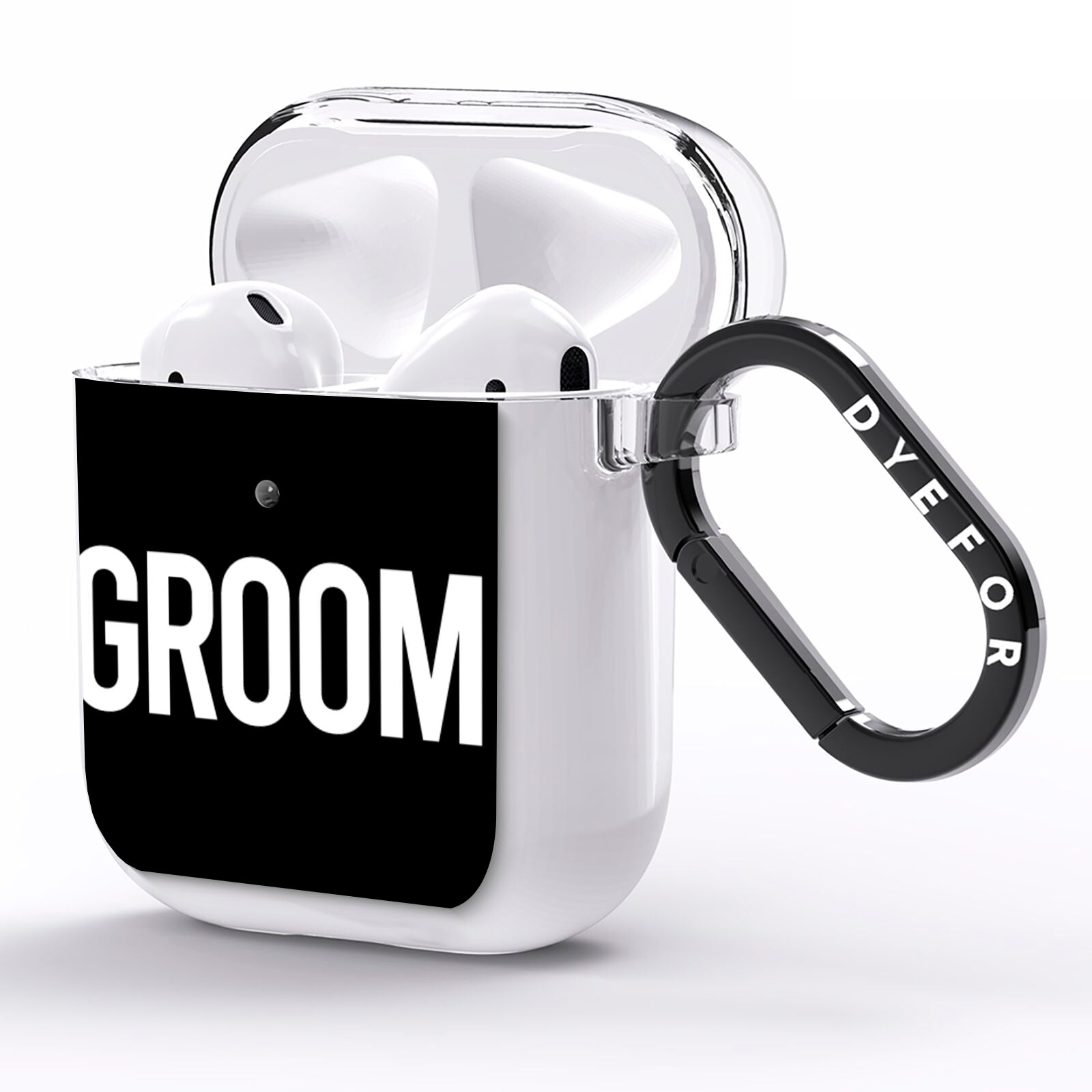 Groom AirPods Clear Case Side Image
