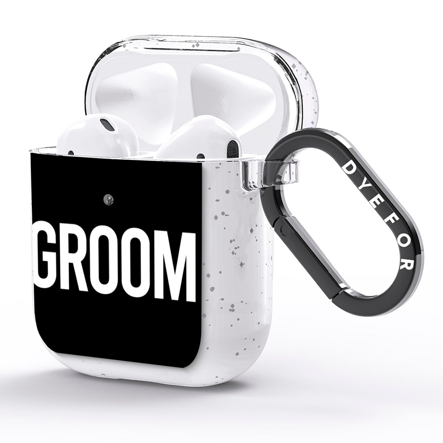 Groom AirPods Glitter Case Side Image