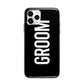 Groom Apple iPhone 11 Pro Max in Silver with Bumper Case