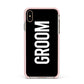 Groom Apple iPhone Xs Max Impact Case Pink Edge on Gold Phone