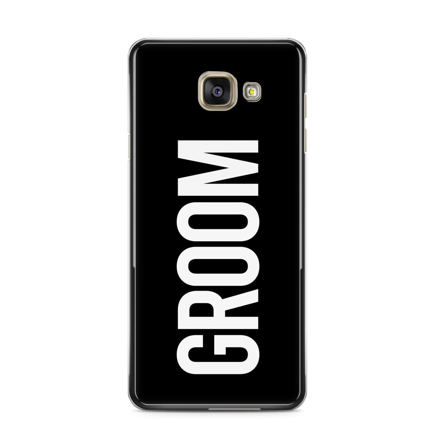 Groom Samsung Galaxy A3 2016 Case on gold phone