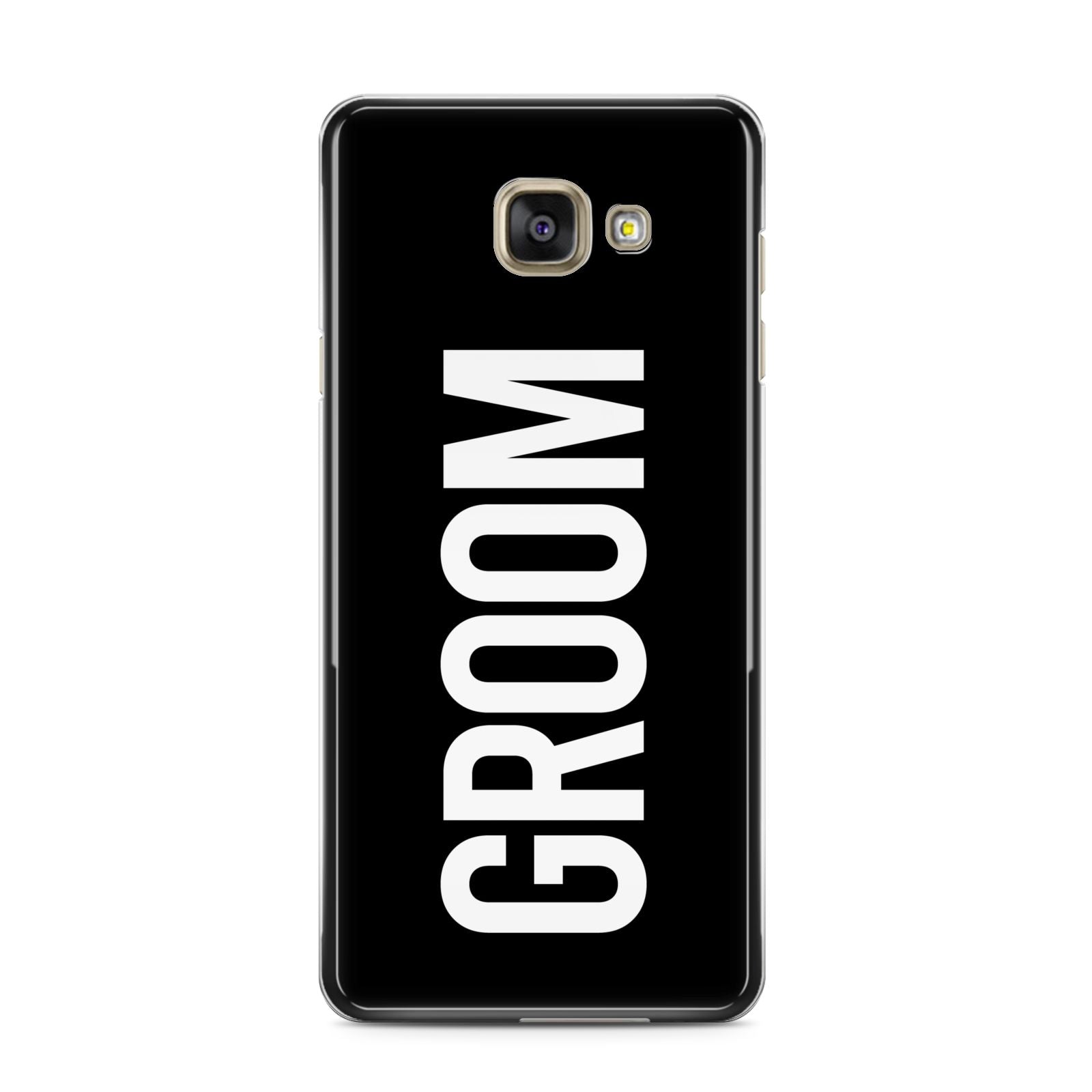 Groom Samsung Galaxy A3 2016 Case on gold phone