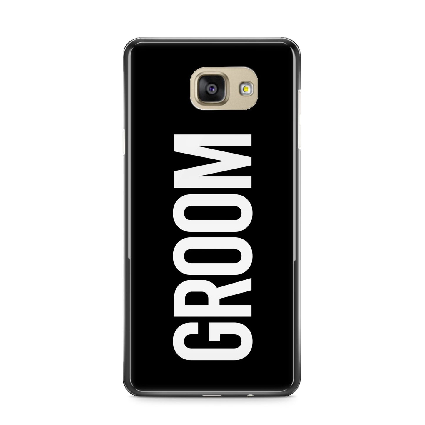 Groom Samsung Galaxy A9 2016 Case on gold phone