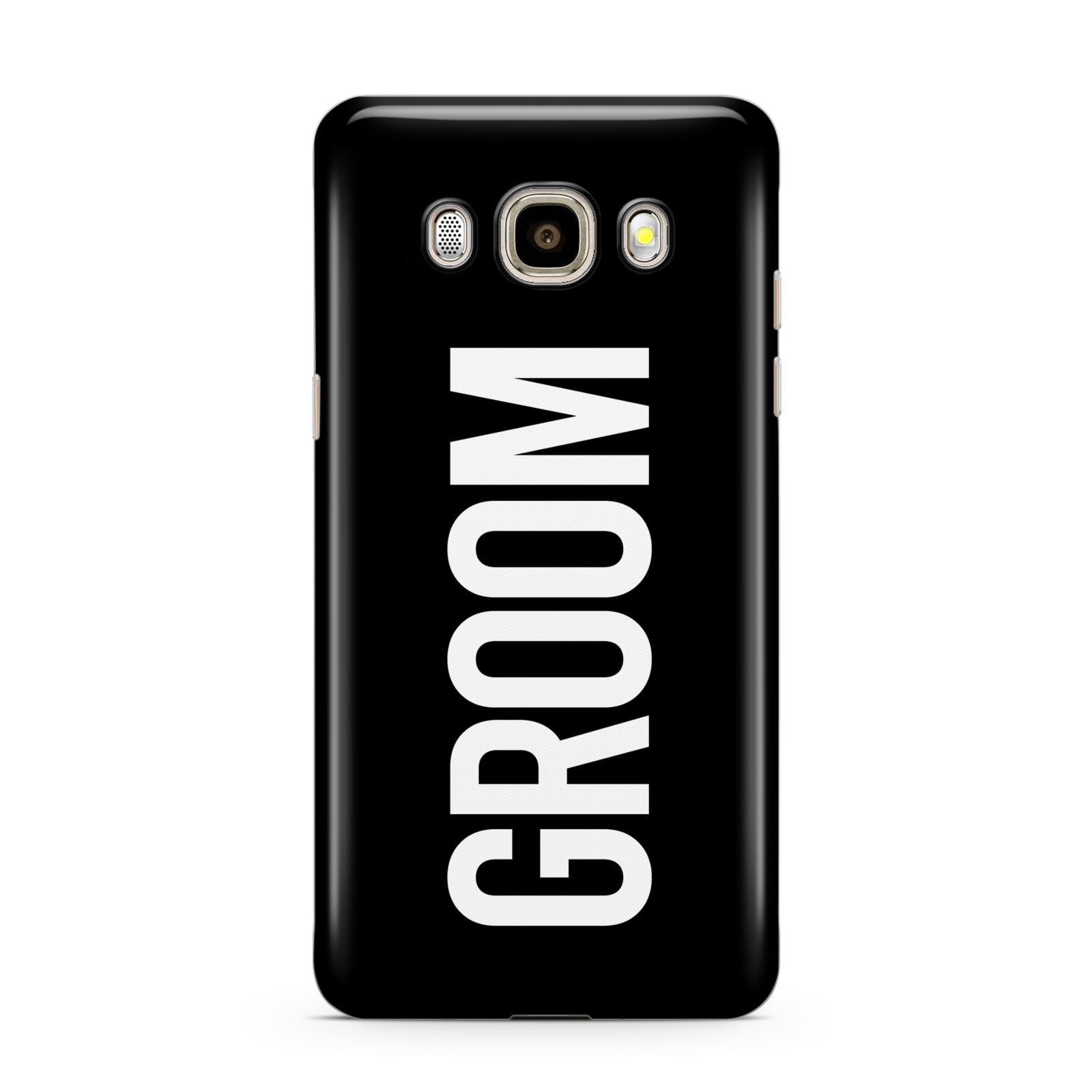 Groom Samsung Galaxy J7 2016 Case on gold phone