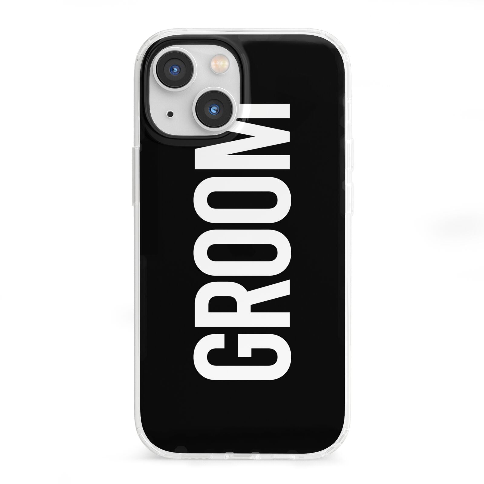 Groom iPhone 13 Mini Clear Bumper Case