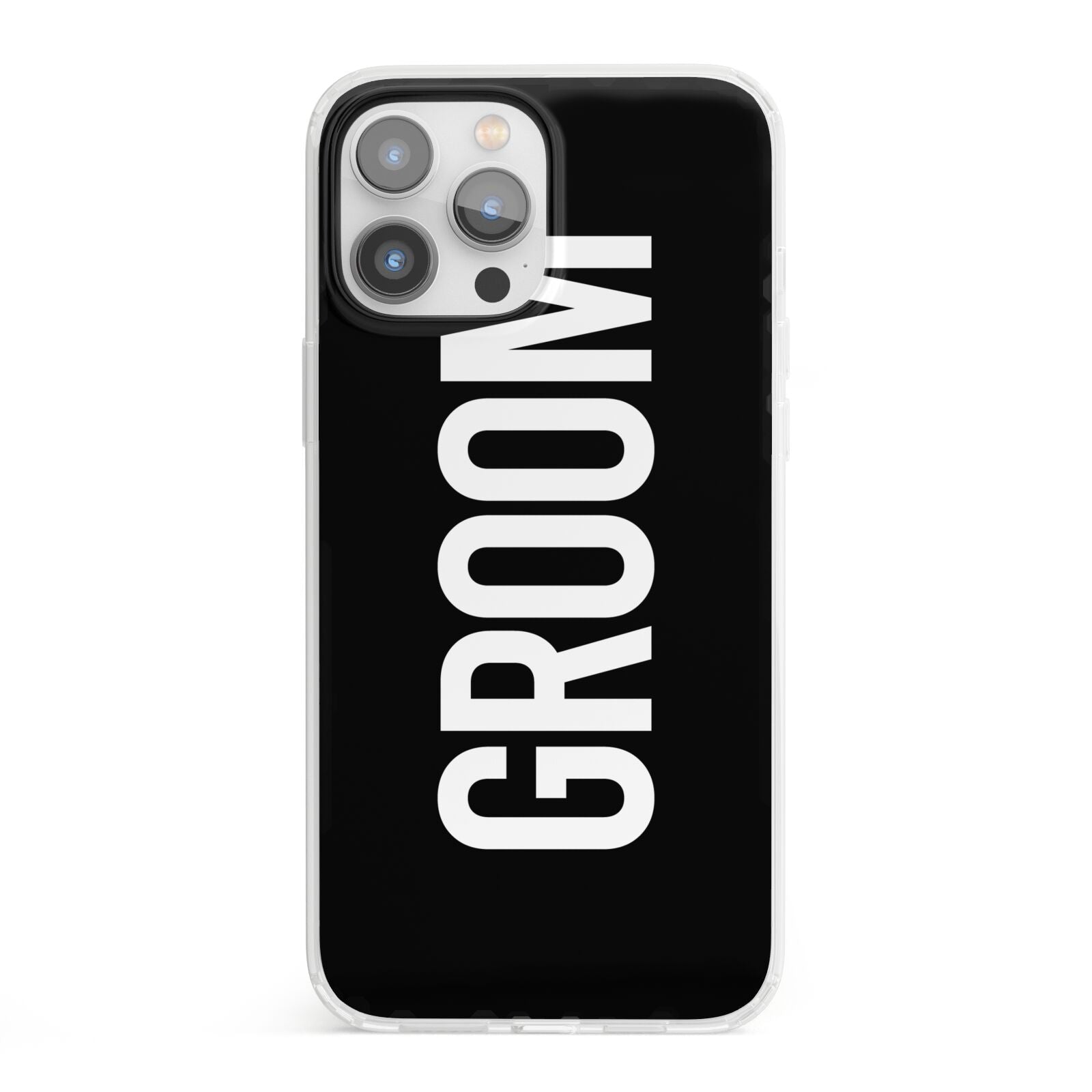 Groom iPhone 13 Pro Max Clear Bumper Case