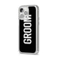 Groom iPhone 14 Pro Max Clear Tough Case Silver Angled Image