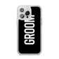 Groom iPhone 14 Pro Max Glitter Tough Case Silver
