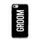 Groom iPhone 8 Bumper Case on Silver iPhone