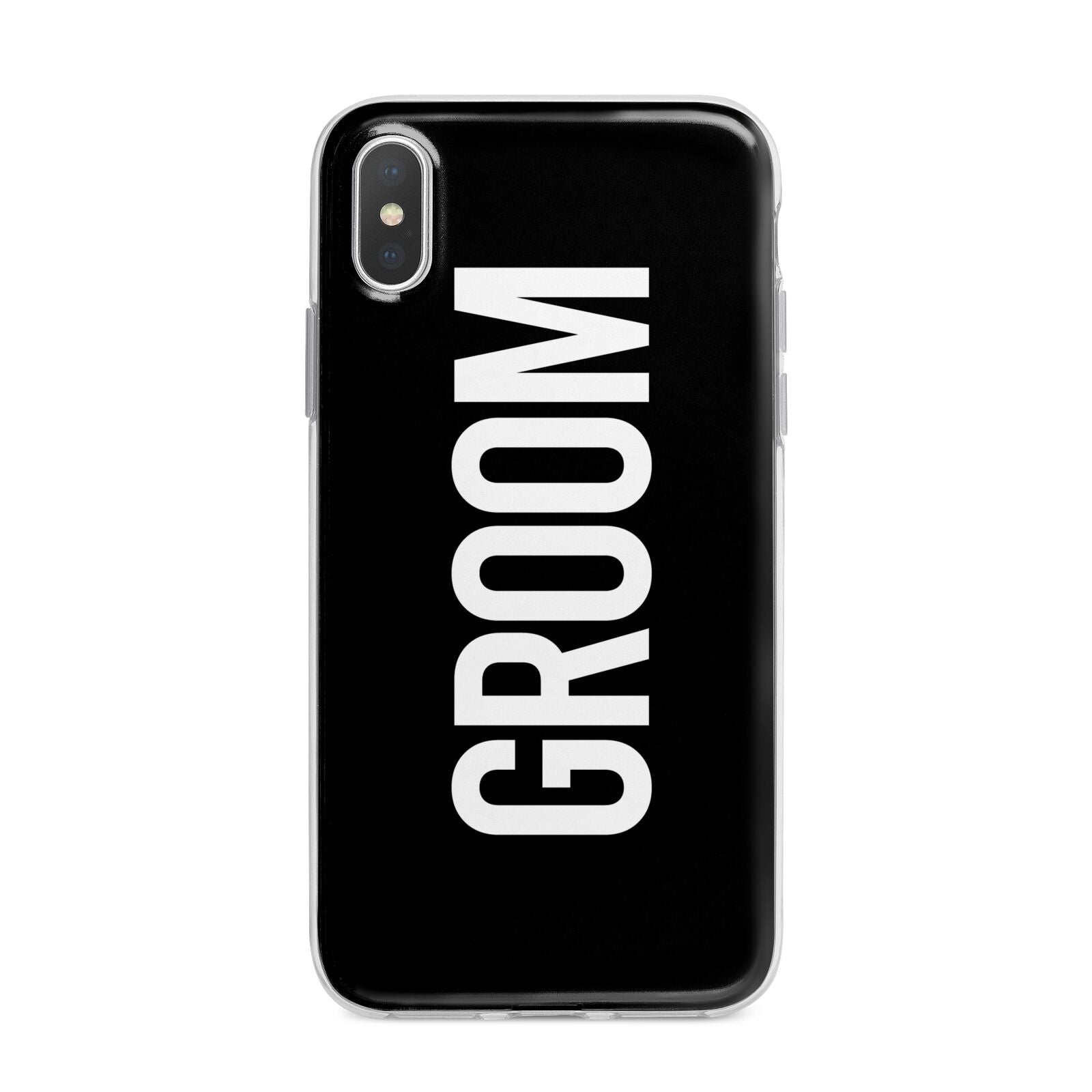 Groom iPhone X Bumper Case on Silver iPhone Alternative Image 1