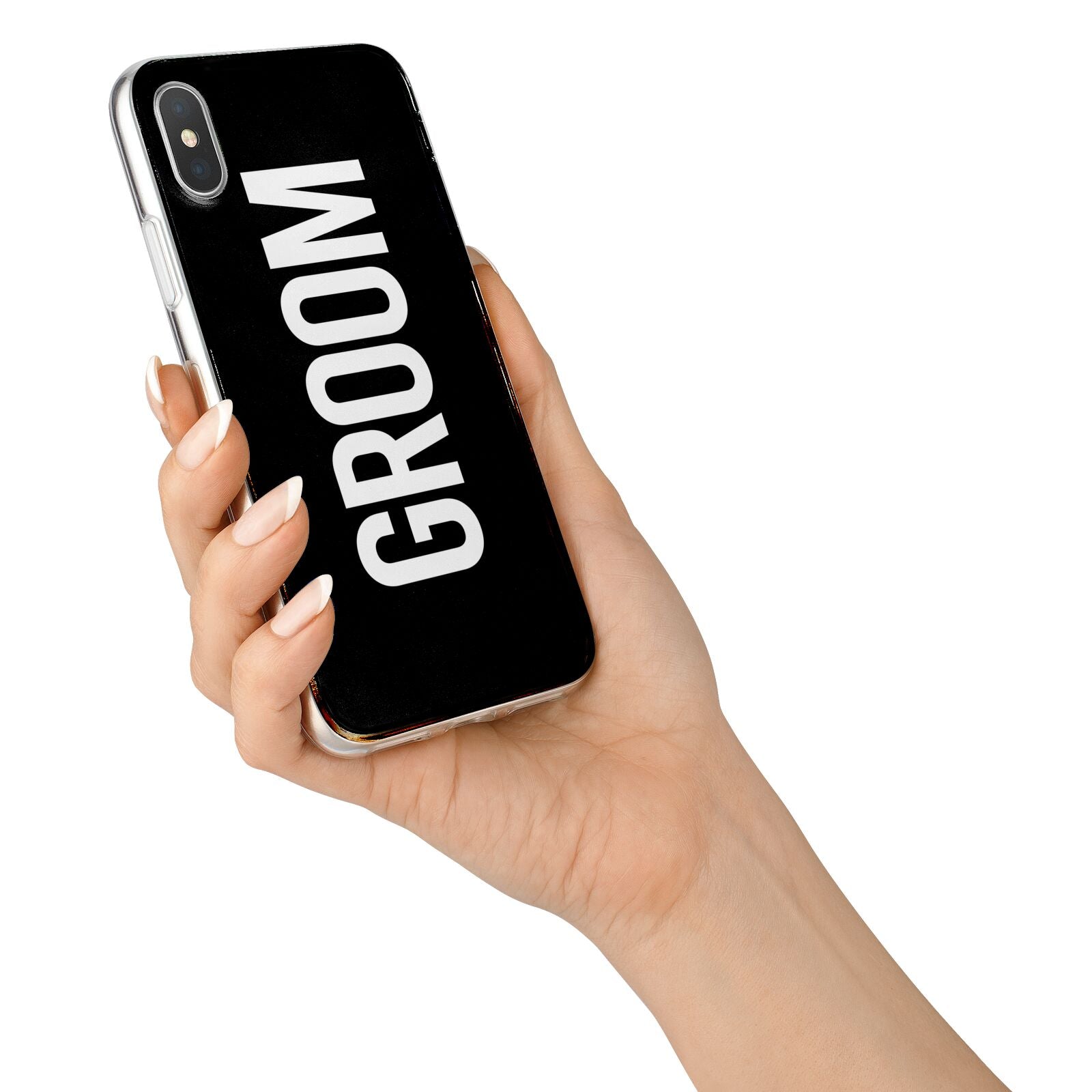 Groom iPhone X Bumper Case on Silver iPhone Alternative Image 2