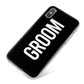 Groom iPhone X Bumper Case on Silver iPhone